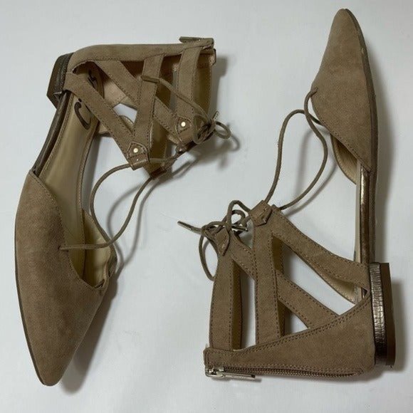 Circus by Sam Edelman Lace Up Pointed Toe Ballet Flat Women's Sz 6.5 - Picture 6 of 12